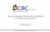 Panorama de la Inversión Industrial en Chile al año 2020 · ÁREA DE SERVICIOS DE INFORMACIÓN Principales Servicios: Plataforma web de seguimiento de Proyectos de Inversión en