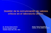Presentación de PowerPoint - Conselleria de Sanitatalcoy.san.gva.es/laboratorio/Web/Valores Criticos.pdf · alejado de la normalidad que puede poner en peligro la vida del paciente