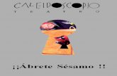 Dossier Abrete Sesamo - Caleidoscopio Teatro Sesamo.pdf · Aparece el gato Morenito, travieso y juguetón, que provoca con sus trastadas, las risas cómplices de los niños... abre