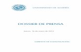 01 PORTADA DOSSIER DE PRENSA - Publicación de … · sado por el ministro de Jus-ticia, Alberto Ruiz Gallar-dón, “por primera vez no se ... puesta en marcha de la planta de biodiésel