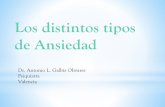 Los distintos tipos de Ansiedad - Universidad de Murcia · El miedo es un sufrimiento que produce la ... como la sertralina, citalopram, paroxetina, o los duales (ISRNS) como ...