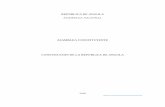 Constitución de la Republica de Angola - wipo.int · de la cultura y de la identidad angoleñas; ... Conscientes de que una Constitución como la presente es, por la comunión de