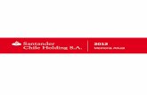 Memoria Holding 2012 - Santander Chile Holding · Suscripción de la memoria 25 ... Los ingresos de la operación caen un 10,9%, ... tres años. Esto en respuesta de ...