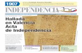 3 Hallada en Valencia Acta de Independenciai200.cnh.gob.ve/pdfs/1907.pdf · de obreros en México y Chile / PÁG /4 Hallada en Valencia ... del Bicentenario de la Independencia de