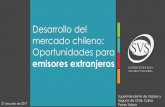 Desarrollo del mercado chileno: Oportunidades para · Fortalecer la gestión institucional. ... facilitando la participación de los agentes de mercado y promoviendo el cuidado de