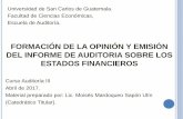 FORMACIÓN DE LA OPINIÓN Y EMISIÓN DEL …c3.usac.edu.gt/auditoriaccee.usac.edu.gt/public_html/wp-content/... · ... (NIA 560). ... ESTADOS FINANCIEROS. (NIA 700) LOS OBJETIVOS