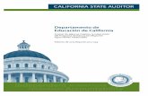 Departamento de Educación de California - bsa.ca.gov · Departamento de Educación de California A pesar de algunas mejoras, la supervisión del Programa de Educación Migrante sigue