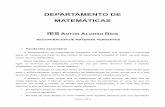 DEPARTAMENTO DE MATEMÁTICAS IES ANTÓN … 2018-08-30 · división. Sacar factor común. Identidades notables. Fracciones algebraicas. ... 4 y 5. FUNCIONES - Conceptos básicos de