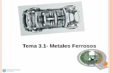 Tema 3.1- Metales Ferrosos - portal.camins.upc.edu · Metales Ferrosos • Básicamente los metales ferrosos son los aceros que tienen un porcentaje de carbono en su composición.