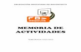 MEMORIA DE ACTIVIDADES - Todo el baloncesto de … · las categorías (tanto masculinas como femeninas), se ha continuado con un programa de formación de entrenadores de todas las