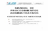 MANUAL DE PROCEDIMIENTOS ADMINISTRATIVOSsemapabarranca.com/pdf/MAPRO GERENCIA COMERCIAL.pdfLograr que la contrastación de medidores, facturación y recaudación por los servicios