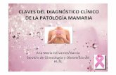 CLAVES DEL DIAGNÓSTICO CLÍNICO DE LA PATOLOGÍA … … · •15% canceres de mama: ... • La mayoría de veces corresponde a patología benigna • Mastodiniaaislada, con exploración