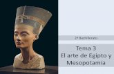 Tema 3 El arte de Egipto y Mesopotamia · Ley de la jerarquía de tamaños, según la cual los personajes más ... Es la construcción más notable de la necrópolis de ... Mesopotamia