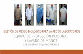 EQUIPO DE PROTECCIÓN PERSONAL Y LAVADO DE MANOS · gestiÓn de riesgo biolÓgico para la red de laboratorios equipo de protecciÓn personal y lavado de manos qfb cristina delgado