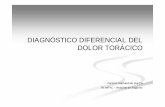 DIAGNÓSTICO DIFERENCIAL DEL DOLOR TORÁCICO · Dolor torácico: Toda sensación álgida de instauración reciente localizada en la zona situada entre el diafragma y la fosa DEFINICIÓN