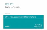 GRUPO GVC GAESCO · Créditos Refinanciados. 15% del total. Nueva e insuficiente normativa. Activos inmobiliarios de la banca no nacionalizada valorados muy por encima del predio