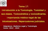 Tema 17: Introducción a la Toxicología. Toxicidad y sus ... · El envenenamiento por cicuta era un método empleado habitualmente por los griegos para ejecutar las sentencias de