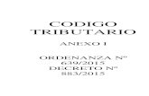 CODIGO TRIBUTARIO - clorinda.gob.ar · CODIGO TRIBUTARIO ANEXO I ORDENANZA Nº 639/2015 DECRETO Nº 883/2015 . 1 I N D I C E PARTE GENERAL TITULO I - DISPOSICIONES GENERALES Denominación.