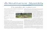 Anniversary Issue Meditation Monthly - wmea-world.org · 2 Meditation Monthly International Carta a la Red de Trabajadores Queridos amigos: Continúa en la página 6 Últimamente,
