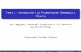 Tema 1. Introducción a la Programación Orientada a …vicente/docencia/poo/teoria/poo_1_intro.pdf · Introducción a la Programación Orientada a ObjetosProgramación Orientada