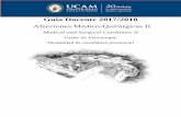 Guía Docente 2017/2018 - ucam.edu · Reumatismos de partes blandas (I) 5.1Tendinopatias Concepto Etiopatogenia Clínica Evolución y tratamiento médico-quirúrgico y rehabilitador.