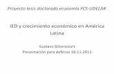 IED y crecimiento económico en América Latinacienciassociales.edu.uy/departamentodeeconomia/wp-content/uploads… · Revisión de estudios sobre cadenas globales de valor y rol