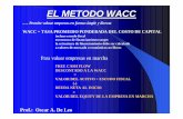 WACC = TASA PROMEDIO PONDERADA DEL .EL METODO WACC .. Permite valuar empresas en forma simple y directa