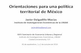 Orientaciones para una política territorial de Méxicoeconomia.unam.mx/cedrus/descargas/JavierDelgadilloMacias.pdf · • Constitución Política de los Estados Unidos Mexicanos.
