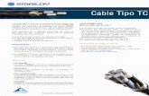 sraBlL0¥@ Cable TC sar USOS PERMITIDOS …€¦ · sraBlL0¥@ Cable TC sar USOS PERMITIDOS PROPIEDADES Los cables tipo TC de 3 y 4 conductores están disponibles en 600 volts, en