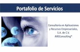 Portafolio de Servicios S A M - areconsulting.com.mxareconsulting.com.mx/doc/PortafolioServiciosAREConsulting2018.pdf · Solución integrada a SAP Crystal Report. ... • La información