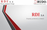 Empresa, productos y contacto - RDI S.A. | Equipos y ... · • Diseño y fabricación de equipos de muestreo y manejo de materiales a granel • Proyectos de ingeniería en ... •