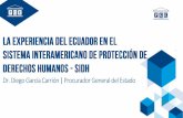 Dr. Diego García Carrión |Procurador General del Estado · Comisión Interamericana de Derechos Humanos ... Abrogación de atribuciones no convencionales de la CIDH - medidas cautelares