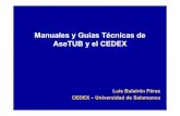Manuales y Guías de Asetub y el CEDEX - asemfo.org - Obra... · Guía Técnica sobre redes de saneamiento y drenaje urbano 2003 2005 2006 2007 Los trabajos del CEDEX en el campo