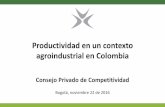 Retos de productividad en Colombiaweb.fedepalma.org/sites/default/files/files/Fedepalma/Gran Foro... · de los cultivos con potencial de crecimiento doméstico y de exportaciones.