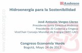 José Antonio Vargas-Lleras - minambiente.gov.co · Presidente JD Codensa y Emgesa ViceChair Consejo Mundial de Energía (WEC-LAC) ... altos precios/tarifas de la energía que afectan