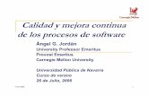 “Calidad y mejora continua de los procesos de software” · De lo que voy a hablar nModelo de Madurez y Capacidad Integrado nSoftware Engineering Institute nProgramas e iniciativas