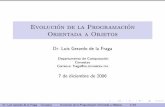 Evolución de la Programación Orientada a Objetosdelta.cs.cinvestav.mx/~fraga/Charlas/objetos.pdf · Dr. Luis Gerardo de la Fraga Cinvestav Evolucion de la Programaci´on Orientada