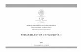 TEMAS SELECTOS DE FILOSOFÍA II P (A MATERNO · FILOSOFÍA II integradas en bloques para el logro del aprendizaje. SEMESTRE SEXTO CAMPO DISCIPLINAR HUMANIDADES TIEMPO ASIGNADO 48
