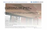 CORTINA DE AIRE EMPOTRABLE ACR - … · cortina de aire empotrable acr calefacciÓn elÉctrica, ambiente y agua caliente baja presiÓn (lphw) manual de instalaciÓn y del usuario