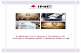 Catálogo de Cargos y Puestos del Servicio Profesional ...impepac.mx/wp-content/uploads/2016/04/CATÁLOGO-DE-CARGOS-Y... · CATALOGO DE CARGOS Y PUESTOS DEL SERVICIO PROFESIONAL ELECTORAL