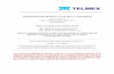 TELÉFONOS DE MÉXICO, S.A.B. DE C.V. (TELMEX) · iii Tabla de referencias cruzadas TELÉFONOS DE MÉXICO, S.A.B. DE C.V. Conforme a lo previsto en el anexo N en las “Disposiciones