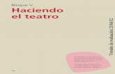 Bloque V Haciendo el teatro - …siplandi.seducoahuila.gob.mx/SIPLANDI_NIVELES_2015/SECUNDARIA2… · Bloque V. Haciendo el teatro. Reconocerás los elementos del proceso que conlleva