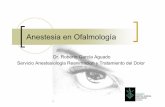 Anestesia en Ofalmología - chguv.san.gva.es · realización de cualquier procedimiento de anestesia general o regional, ... Inhalatoria / TIVA / Balanceada MLR / IOT. Anestesiólogo