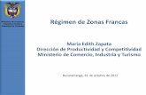 Presentación de PowerPoint - aplicaciones-mcit.gov.co · Bucaramanga, 31 de octubre de 2012 . ... El régimen de Zonas Francas en Colombia se estableció en 1958 con la ... Marzo