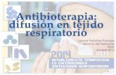Antibioterapia: difusión en tejido respiratorio · 1. Farmacocinética y farmacodinamia ATB 2. Factores que influyen en la concentración y difusión de ATB en el pulmón 3. Tipos