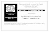 METEMATICA FINANCIERA II - CUNORIcunori.edu.gt/descargas/MATEMATICA_FINANCIERA_II_AUDITORIA.pdf · MATEMATICA FINANCIERA II V CICLO AT- 2012 ... Calcular aquellas anualidades cuya