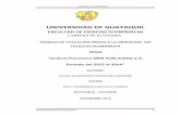 AUTORA - Repositorio Universidad de Guayaquil: Página de …repositorio.ug.edu.ec/bitstream/redug/9252/1/MERCHAN AGUIRRE SILV… · Tabla 6 APALANCAMIENTO FINANCIERO 2012-2014 .....