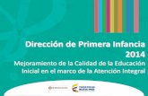 Dirección de Primera Infancia 2014 - Colombia …colombiaaprende.edu.co/html/familia/1597/articles-347279_presentac... · Primera Infancia - PAIPI, lideró como una de las líneas