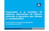 Presentación de PowerPoint - Cámara de Diputadosarchivos.diputados.gob.mx/Comisiones_LXII/Hacienda/P/021013/2.pdf · primera etapa en llevar la periodicidad de las declaraciones