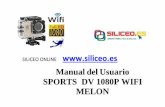 1080p wifi cameratienda.siliceo.es/myfiles/manual-español-camara-wifi-hd-1080p... · Durante el ciclo de carga, el indicador de estado (azul) se iluminará; el indicador se apaga